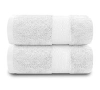 GC GAVENO CAVAILIA Toallas de baño extragrandes, 2 Unidades, 700 g/m², algodón Egipcio de Calidad hotelera, Toallas extragrandes de 100 x 180 cm, Toalla de baño extrasuave, Color Blanco