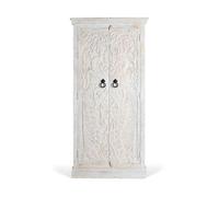 GC GINER & COLOMER Armario Hecho en Madera de Mango con Puertas talladas Estilo étnico