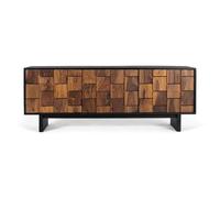 GC GINER & COLOMER Mueble TV 3 Puertas Fabricado en Madera de Mango