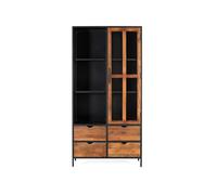 GC GINER & COLOMER Vitrina con 4 cajones y Puerta de Cristal con Estructura metálica