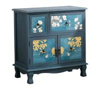 gC7aHx8 Dormitorio Mesita de Noche Pintada con 2 cajones y Compartimento Doble Puerta for Dormitorio Moderno(Blue)