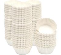 Gcardist 500 moldes blancos para magdalenas y cupcakes, inodoros, calidad alimentaria (tamaño estándar)