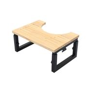 GCYEIDMA Taburete de Banio Madera Taburete de Inodoro Madera Plegable, Altura Ajustable, escalón for Caca en Cuclillas for baño, Mejora la Postura, Antideslizante