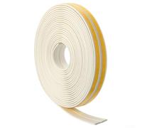 Gdfnmogo EPDM - Burlete de espuma para puertas y tapón aislante de ruido tipo D de 5 m, resistente al viento, resistente a la humedad, para un fácil corte e instalación (blanco)