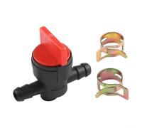 Gdfnmogo Pequeño grifo universal de gasolina para cortacésped, válvula de cierre diésel, jardín, 6 mm, 8 mm, conector de línea de combustible, llave de petcock con abrazadera de manguera, uso al aire