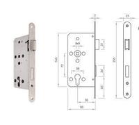 GDK DANKAMI Cerradura embutir P75SCET Acero INOX-Zamak