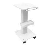 GDSKR Carrito De Belleza Con Ruedas, Carrito Portátil Multifunción Con Compartimento De Almacenamiento Para Rueda De Freno, Color Blanco