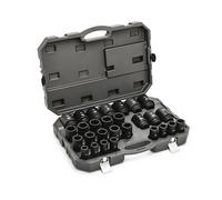 GEARWRENCH 28 Piece 3/4" Drive 6 Point Deep Metric Impact Socket Set | 19mm-50mm | 84033