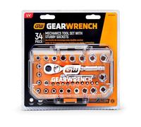 GEARWRENCH 34 piezas 72 dientes 1/4 "mecánica de accionamiento conjunto de herramientas de mano con enchufes Stubby | GW72SWS14