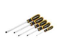 GearWrench 80053H Juego de destornilladores de ranura de material doble, 5 piezas