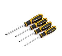 GearWrench 80065H Juego de Destornilladores Cuadrados de Doble Material, 4 Piezas con Punta Antideslizante de Óxido Negro
