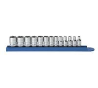 GearWrench 80306 Juego de Enchufes de Impacto Estándares, 13 piezas Broca de 1/4" 12 Pt.