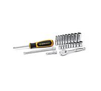 GearWrench 80327 Juego de 22 herramientas mecánicas estándar de 6 y 12 puntas con accionamiento de 1/4"