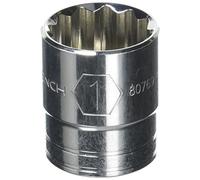 GearWrench 80769 1/2 "Drive 12 Point SAE Socket estándar 1", negro