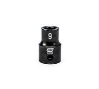 Gearwrench 84310 N 3/8 "Drive 6 Punto Estándar para llaves de impacto (9 mm), color negro