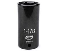 Gearwrench 84558 N 1/2 "Drive 6 Punto de impacto profundo Sae Socket 1 - 1/8", negro