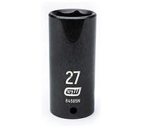 Gearwrench 84585 N 1/2 "Drive 6 Punto de impacto profundo Metric Socket 27 mm, Negro