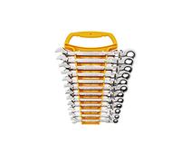 GearWrench 9901D 72 Dientes Juego de Llaves Combinadas de Trinquete con Cabezal Flexible, 12 Piezas
