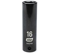 GEARWRENCH Enchufe métrico de impacto profundo de 1/2 pulgada, 16 mm, 6 puntos - 84574N