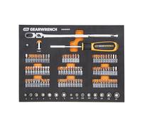GEARWRENCH GWMSMBS01 - Juego de herramientas mecánicas de cabeza delgada, 1/4 pulgadas, en bandeja de almacenamiento de espuma, 105 piezas