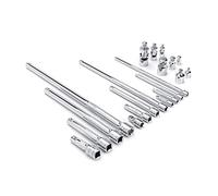 GEARWRENCH Juego de 20 piezas de extensión de accionamiento de 1/10.2 cm, 3/20.3 cm, 1/5.1 cm, junta universal y adaptador - 81315A-07