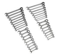 GearWrench Juego de 34 llaves de trinquete estándar y gruesas, SAE y métricas - 85034