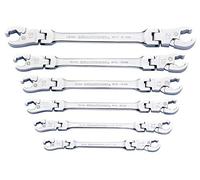 GearWrench Juego de 6 llaves métricas de cabeza flexible de trinquete - 89101D
