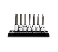 GEARWRENCH Juego de 7 llaves de vaso hexagonales de longitud media de 3/8 pulgadas, SAE - 82529