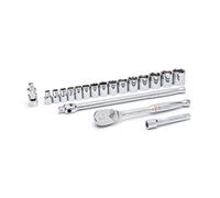 GearWrench Juego de herramientas mecánicas estándar SAE 80791 de 19 piezas de 1/2" Drive 6 Pt