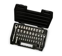 GearWrench Juego de herramientas mecánicas Pass-Thru™ de 46 piezas de 1/10.2 cm y 3/20.3 cm de 6 puntos, SAE/Métrico - 8946