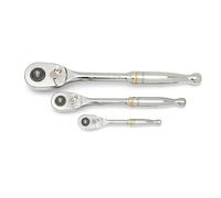 GEARWRENCH Juego de trinquete de lágrima de liberación rápida de 90 dientes de 1/4, 3/8 y 1/2 pulgadas, 3 piezas | 81310T