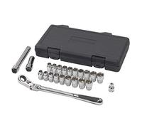 GearWrench - Juego de trinquete de paso a través de 25 piezas de 1/2 pulgadas (30 mm) con cabezal flexible de bloqueo, 893823