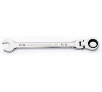 GearWrench Llave combinada de trinquete de cabeza flexible de 12 puntos de arco oscilante de 4 grados de 11/16 pulgadas - 86748