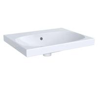 Geberit Acanto - Lavabo 60x48 cm, con rebosadero, sin agujero para grifo, blanco 504.620.01.1