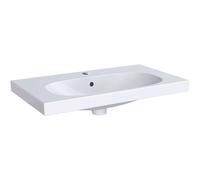 Geberit Acanto - Lavabo 75x42 cm, orificio para grifo, con rebosadero, con KeraTect, blanco 500.632.01.8