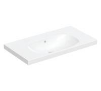 Geberit Acanto lavabo con repisa, sin agujero para grifo, con rebosadero, 900x480mm, 500.624.01.2, Color: Blanco
