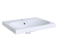 Geberit Acanto lavabos, 1 agujero de grifo, con rebosadero, 600x480mm, 500.620.01.8, Color: Blanco, con KeraTect