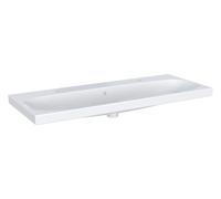 Geberit Acanto lavabos, 2 agujeros izquierda/derecha, con rebosadero, 1200x480mm, 501880002, Color: Blanco, con KeraTect - CM