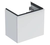 Geberit Acanto mueble bajo lavabo, 1 cajón y 1 cajón interior, proyección acortada, 592x535x415mm, 503008013, Color: Carcasa y frontal: blanco / mate, tirador: blanco / mate - CM