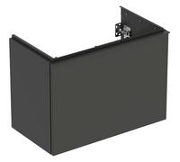 Geberit Acanto mueble bajo lavabo, 1 cajón y 1 cajón interior, saliente acortado, 740x535x415mm, 503.009.JK.1, Color: Carcasa y frontal: lava / mate, asa: lava / mate