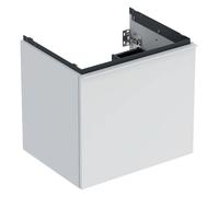 Geberit Acanto mueble bajo lavabo, 1 cajón y 1 cajón interior, suspendido, 592x541x475mm, 503003013, Color: Carcasa y frontal: blanco / mate, tirador: blanco / mate - CM