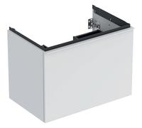 Geberit Acanto mueble bajo lavabo, 1 cajón y 1 cajón interior, suspendido, 740x541x475mm, 503.004.01.3, Color: Carcasa y frontal: blanco / mate, tirador: blanco / mate