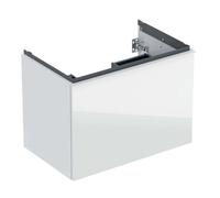 Geberit Acanto - Mueble de lavabo, 74x54x48 cm, 1 cajón, vidrio/blanco 503.004.01.2