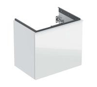Geberit Acanto - Mueble lavabo, 60x54x42 cm, 2 cajones, cristal/blanco 503.008.01.2