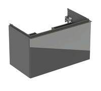 Geberit Acanto - Mueble lavabo, 89x54x48 cm, 2 cajones, cristal/lava 503.005.JK.2