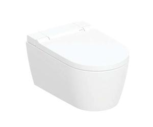 Geberit AquaClean - Bidé electrónico Sela con cerámica, suspendido, TurboFlush, SoftClose, KeraTect, blanco 146.220.11.1