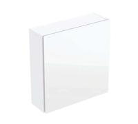 Geberit - Armario 47x45x15 cm, 1 puerta, bisagras I/D, cristal blanco/blanco 502.319.01.2