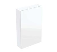 Geberit - Armario 70x45x15 cm, 1 puerta, bisagras I/D, blanco/cristal blanco 502.318.01.2