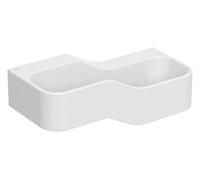 Geberit Bambini - Lavabo doble para niños, 90x39 cm, derecho, sin rebosadero, sin agujero para pila, blanco alpino 502.974.00.2