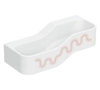 Geberit Bambini paisaje de juego y lavado, anchura:90cm, 2 lavabos, lavabo más profundo a la izquierda, sin rebosadero, 502.973.FY.2, Color: blanco-alpino / decor: rojo carmín - naranja / sin agujero